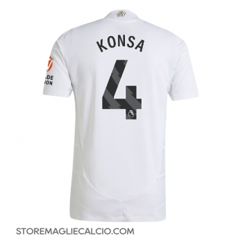 Aston Villa Ezri Konsa #4 Maglia Gara Trasferta Repliche 2024-25
